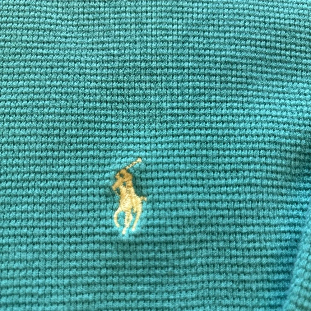 Polo Ralph Lauren Mens XL Green Waffle Thermal Long Sleeve Shirt